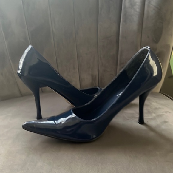 Wild Diva Shoes - Navy Blue Pumps